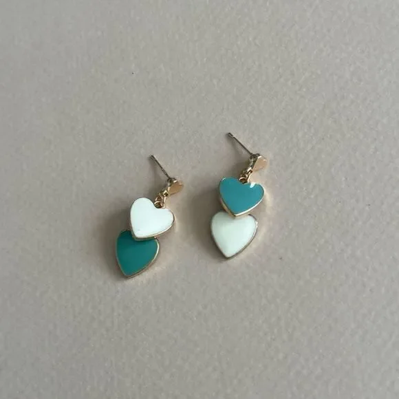 Heart Drop Earrings #1737 - Picture 2 of 4